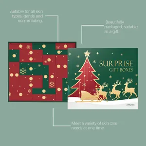 Coffret cadeau calendrier de l'Avent beauté de Noël 24 jours pour soins de la peau complets