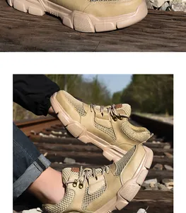 Zapatos de seguridad ligeros de verano con malla y suela resistente a pinchazos