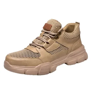 Zapatos de seguridad de verano transpirables con punta de acero y tejido de malla