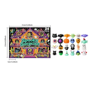 24-day Halloween advent calendar with spooky squishy toys and box dimensions 31x22.6x5cm