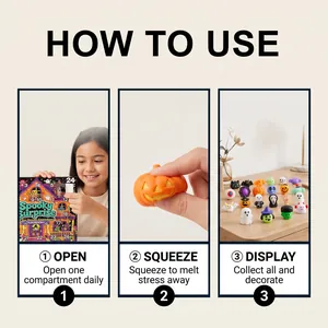 How to use Halloween advent calendar with squishy toys for daily spooky surprises
