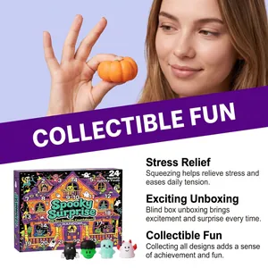 Halloween advent calendar featuring 24 days of spooky surprises and squishy toys for fun