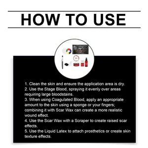 Instructions étape par étape pour utiliser le kit de maquillage SFX d'Halloween