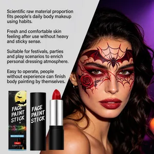 Roter Gesichtsschminkstift für Halloween-Make-up mit glatter Anwendung und Pigment