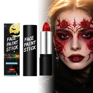 Roter Gesichtsbemalungsstift Glatte Cremige Textur Gesicht Körper Malstift Für Halloween Party Kreatives Make-up Erwachsene Kinder