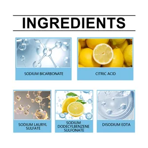 Ingredientes de las tabletas de limpieza de piscinas HOZONEX con ácido cítrico y sodio.