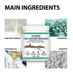 Infografía de pasta para heridas de árboles con aceite vegetal y parafina.