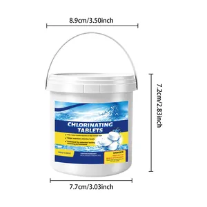 Tabletas de cloro para piscinas cubo de 300g con dimensiones diámetro 8,9cm y altura 7,2cm