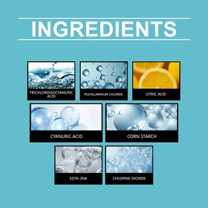 Lista detallada de ingredientes de tabletas de cloro para piscinas y componentes químicos