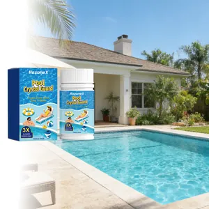 Tabletas de limpieza HozoneX Pool Crystal Guard para agua clara con fondo de piscina
