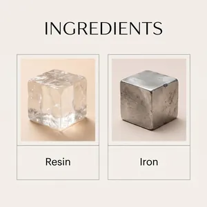Detailed view of the high-quality resin and iron materials used in the solar owl lamp