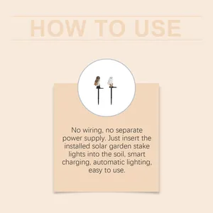 How to use solar owl garden stake lights with automatic lighting feature