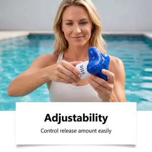 Dispensador flotante de químicos para piscina en forma de estrella con ajuste fácil
