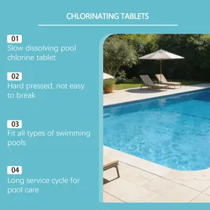 Tabletas de cloro de disolución lenta para un agua de piscina cristalina y saludable