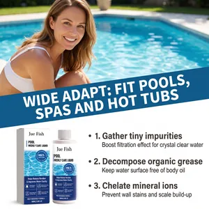 Effective Jue Fish pool care liquid for crystal clear water in pools and hot tubs