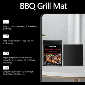 HOZONEX non-stick BBQ grill mat features high temperature resistance and easy cleaning.