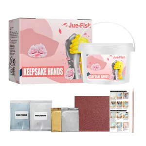 Professional complete 3D hand mold DIY kit including clone powder and model powder.