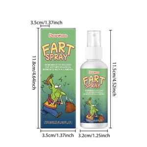 Potent prank fart spray bottle and packaging box dimensions for hilarious gag gift fun
