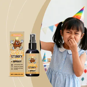 Close-up of DOWMOO prank spray with a girl reacting to the strong stinky smell 60ml