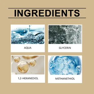 Detail view of fart spray ingredients including aqua, glycerin, and methanethiol.