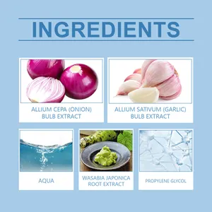 Detailed illustration of ingredients for the prank liquid stink spray with natural extracts