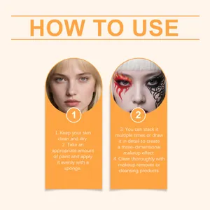 Guide d'application de maquillage Halloween pour le visage et le corps créatif