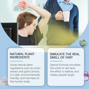 Detail of natural plant ingredients in fart spray for realistic prank simulation