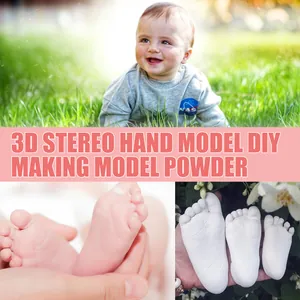 DIY 3D hand and foot casting kit powder for creating detailed baby keepsake models