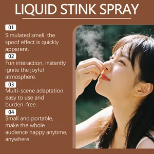 Portable liquid stink spray for hilarious party pranks with a realistic simulated smell.