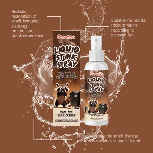DOWMOO liquid stink spray with bottle and box for realistic prank odor effects