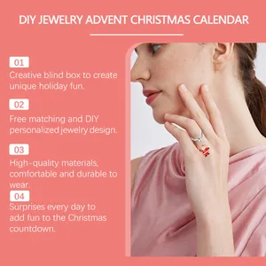 Caratteristiche del calendario dell'avvento gioielli Natale DIY con anello Babbo Natale