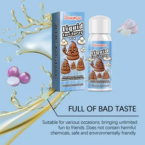 Detailed view of Dowmoo liquid fart spray bottle for hilarious pranks and gag gifts