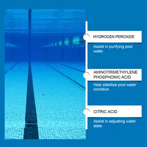 Ingredientes del clarificador de piscinas con peróxido de hidrógeno para agua limpia
