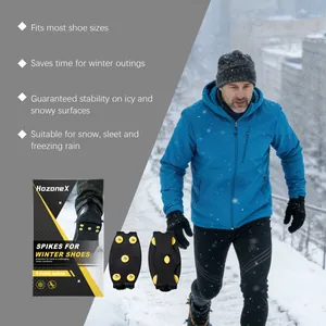 Rutschfeste universelle 5-Zahn-Eiskrallen für Winterschuhe zum Gehen im Schnee im Freien