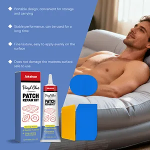 Jakehoe inflatable mattress repair kit including vinyl glue and adhesive patches