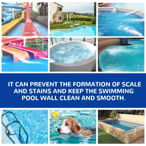 Pantalla visual de tabletas de limpieza para piscinas, toboganes de agua y jacuzzis.