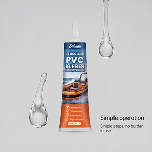 Stilruhe liquid PVC adhesive for pool repair, waterproof transparent 60ml tube detail view.