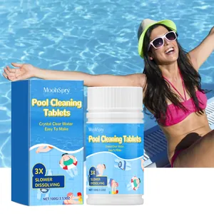 Pastillas de limpieza MoonSpry 100g para agua de piscina cristalina y transparente