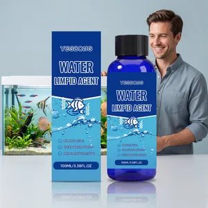 Detailed view of YEGBONG water limpid agent bottle and packaging for aquarium fish tanks.