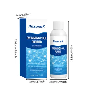 Vista dettagliata del purificatore per piscine HozoneX con misure di altezza e larghezza precise