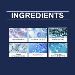 Detailed scientific ingredients list for aquarium water purifying tablets showing chemical names