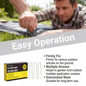 MOONSPRY galvanized steel landscape staples for secure garden and outdoor fixing