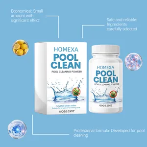 Polvo de limpieza HOMEXA fórmula profesional para piscinas seguras y cristalinas