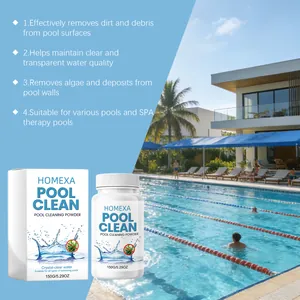 Polvo de limpieza de piscinas HOMEXA elimina algas y residuos para agua cristalina y pura