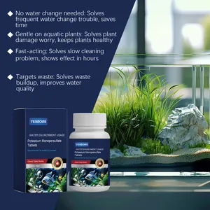 Effective aquarium water purifier tablets for algae removal and improved water clarity.