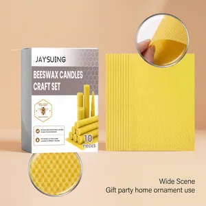 Detailed honeycomb texture of JAYSUING beeswax sheets for DIY candle making