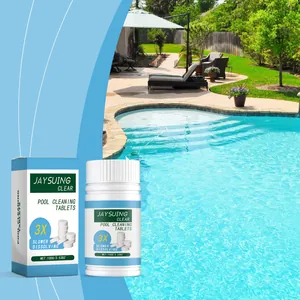 Jaysuing Pool Cleaning Effervescent Tablets For Water Care Maintenance Multi Purpose Deep Cleaning Slow Dissolving Formulas For Swimming Pool Hot Tub Spa