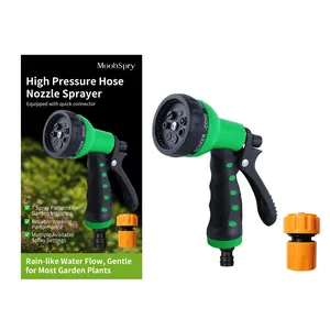 Buse de tuyau d'arrosage haute pression MOONSPRY avec 7 modes et raccord rapide