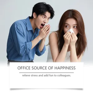 Hilarious office prank smelly spray showing colleagues reacting to a funny scent at work