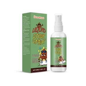 Professional liquid stink spray for pranks with cartoon packaging and spray bottle
